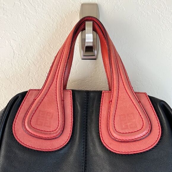 Givenchy Nightingale Bag Black With Red Handles - Picture 2 of 10